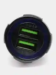 Черный адаптер питания автомобильный USB, 5V (автомобильное зарядное устройство от прикуривателя)