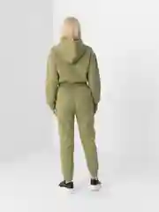 Зеленый женский спортивный костюм, на флисе