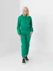 Зеленый женский спортивный костюм, на флисе