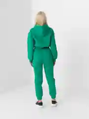 Зеленый женский спортивный костюм, на флисе