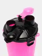 Розовый дорожный набор бутылка с силиконовой складной миской для кормления кошек и собак
