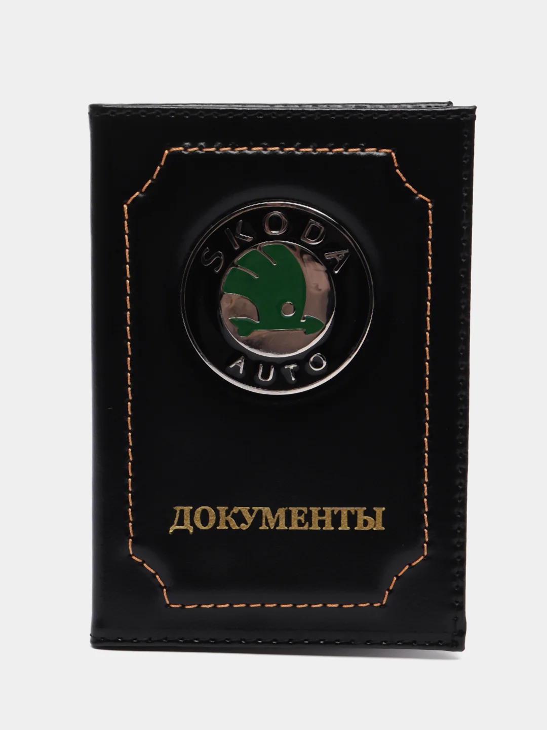Черный обложка для документов, с логотипом авто, с отделением для паспорта и карт