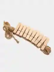 Бежевый прищепки декоративные деревянные