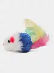 Синий игрушка для кошек "Мягкая мышь с красочными перьями"