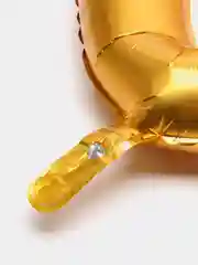 Золотой воздушный шар в виде сердца, день святого Валентина,
