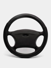 Оплетка на руль (чехол на руль) SKYWAY Combo-7 M Черная экокожа S01102298