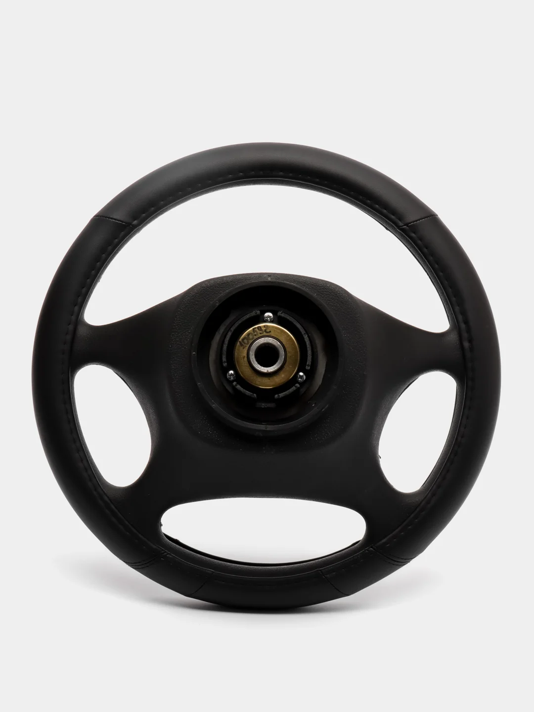 Оплетка на руль (чехол на руль) SKYWAY Top-4 M Черная экокожа S01102290
