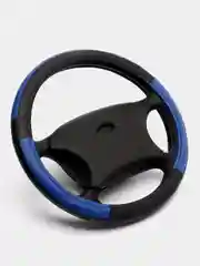 Оплетка на руль (чехол на руль) SKYWAY Combo-3 M Черно/Синяя экокожа S01102363