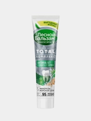 Зубная паста Лесной Бальзам TOTAL Комплекс Морская соль,экстракт имбря, чай матча 150Г