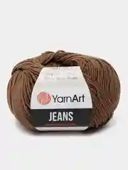 Коричневый пряжа YarnArt Jeans, 55% Хлопок, 45% Акрил, 50 г, 160 м  (часть1) Ярн Арт Джинс