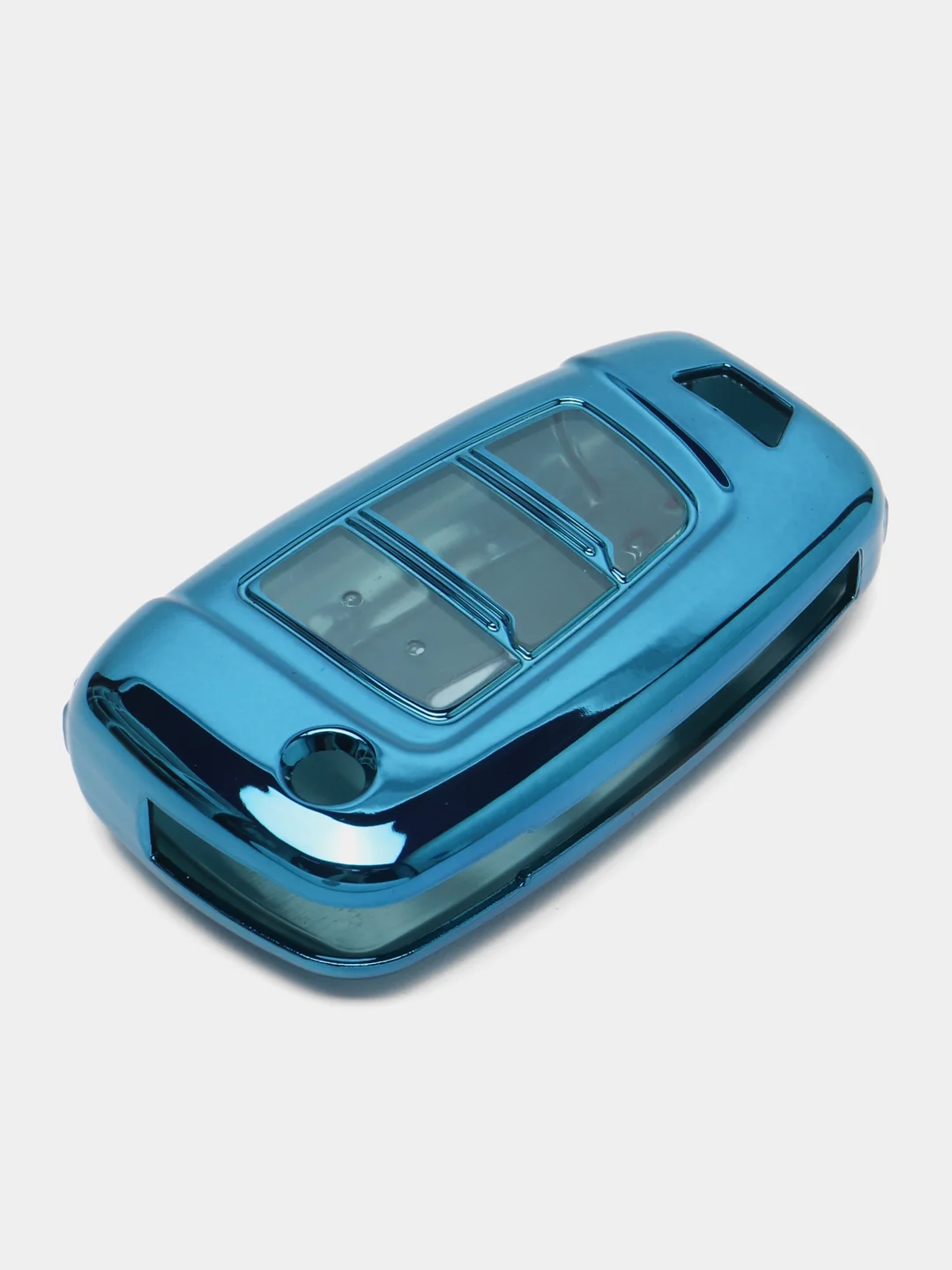 Синий чехол для автомобильного ключа Hyundai Elantra / Santa Fe / Sonata / i30 / Creta II