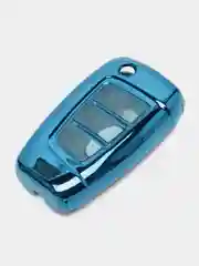 Синий чехол для автомобильного ключа Hyundai Elantra / Santa Fe / Sonata / i30 / Creta II