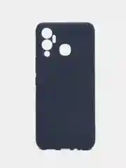 Темно-синий чехол Infinix Hot 12 Play / Инфиникс Хот 12 Плей, силиконовый, цветной, матовый