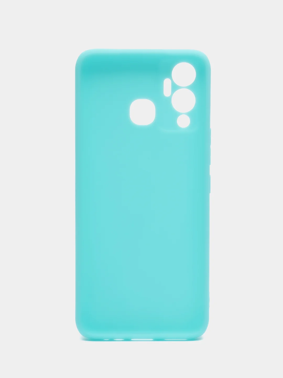 Бирюзовый чехол Infinix Hot 12 Play / Инфиникс Хот 12 Плей, силиконовый, цветной, матовый