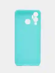 Бирюзовый чехол Infinix Hot 12 Play / Инфиникс Хот 12 Плей, силиконовый, цветной, матовый
