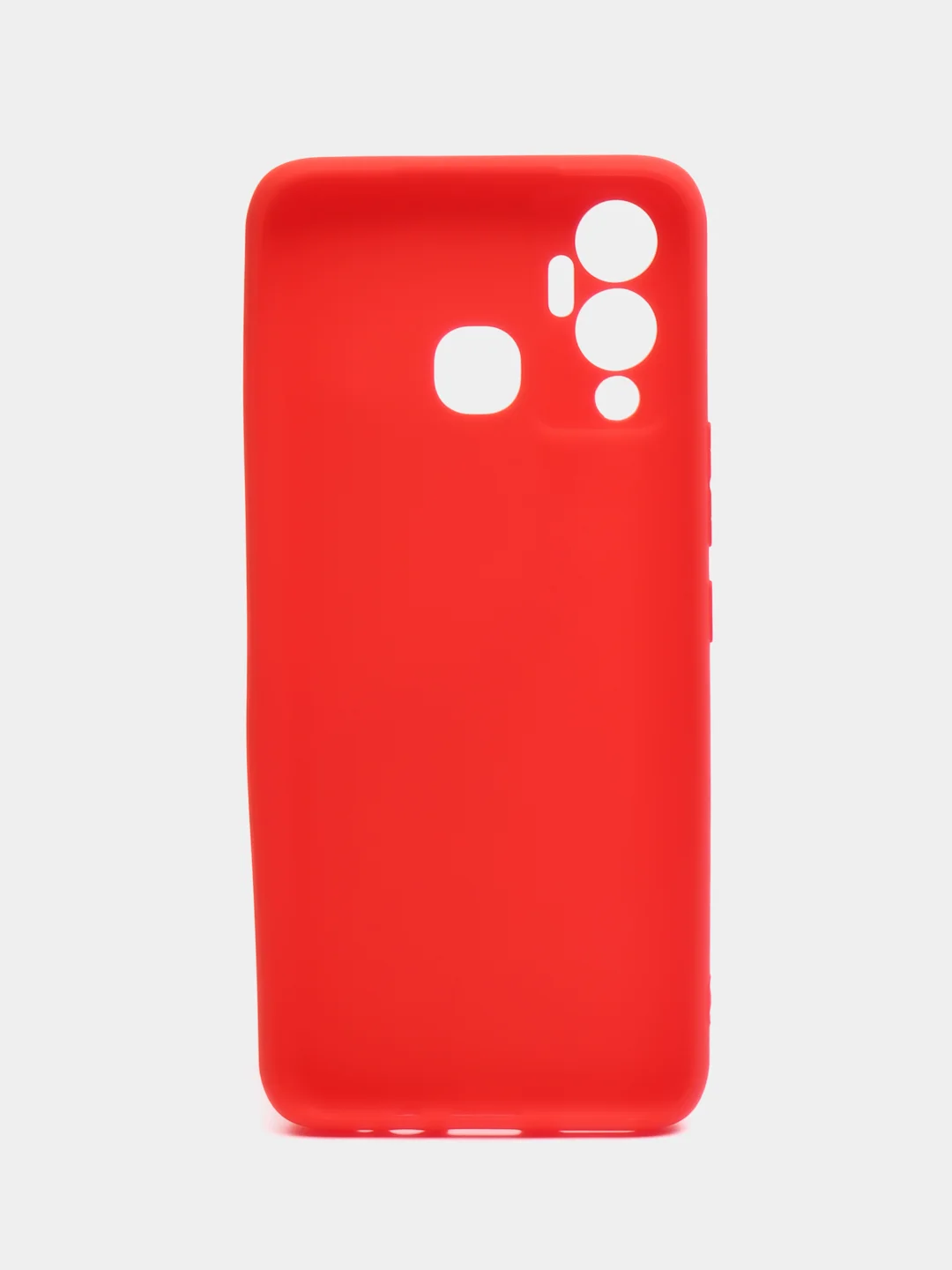 Красный чехол Infinix Hot 12 Play / Инфиникс Хот 12 Плей, силиконовый, цветной, матовый