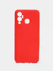 Красный чехол Infinix Hot 12 Play / Инфиникс Хот 12 Плей, силиконовый, цветной, матовый