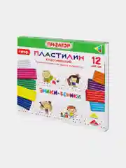 Пластилин классический ПИФАГОР "ЭНИКИ-БЕНИКИ СУПЕР", 12 цветов, 240 грамм, стек, 106429