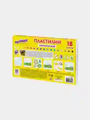 Пластилин классический ЮНЛАНДИЯ "ВЕСЁЛЫЙ ШМЕЛЬ", 18 цветов, 360 грамм, стек