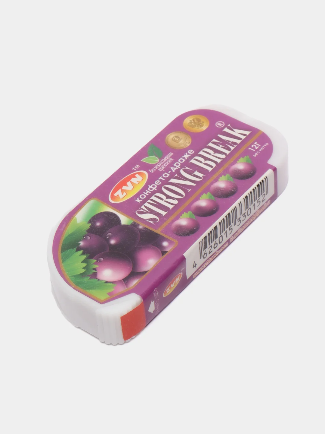 Фиолетовый драже фруктовые Strong Break ZVN, освежающие, 12 г