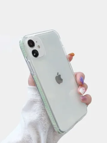 Оранжевый чехол прозрачный для iPhone 11 11pro 12mini 12 12pro X Xs Xr Xs max 7 8 7+ 8+, 6s+, 6s, 6+