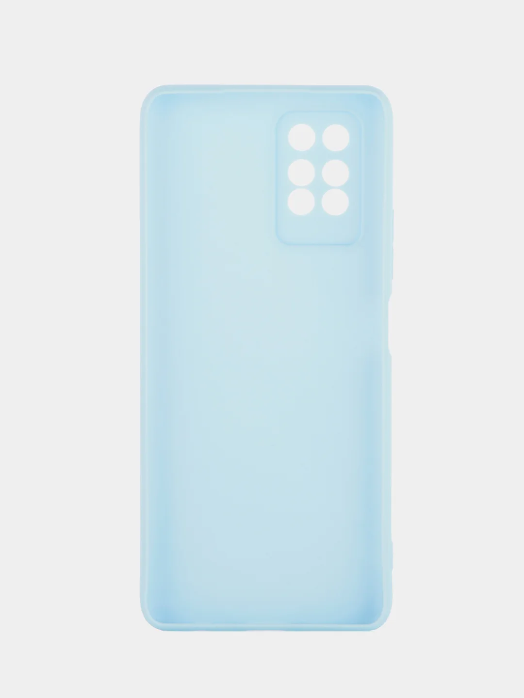 Голубой силиконовый чехол BROSCORP для Infinix Note 10 Pro матовый тонкий, бортик вокруг камер