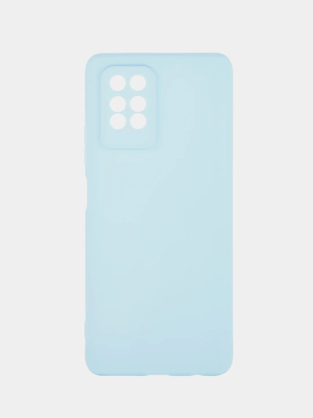 Голубой силиконовый чехол BROSCORP для Infinix Note 10 Pro матовый тонкий, бортик вокруг камер