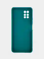 Зеленый силиконовый чехол BROSCORP для Infinix Note 10 Pro матовый тонкий, бортик вокруг камер