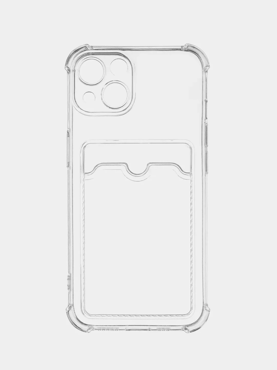 Белый противоударный чехол BROSCORP для Apple iPhone 13 силиконовый с усиленными углами