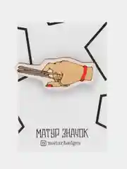 Белый значок на одежду "Салон красоты, маникюр", пин на булавке, брошь женская, значки на рюкзак
