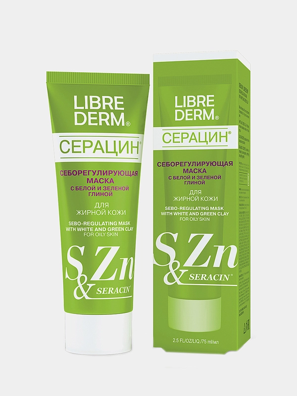 Себорегулирующая маска Librederm с глиной, 75 мл