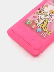 Розовый музыкальный телефон детский