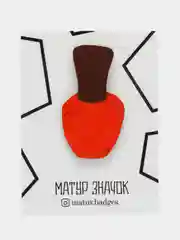 Оливковый значок на одежду "Салон красоты, маникюр", пин на булавке, брошь женская, значки на рюкзак