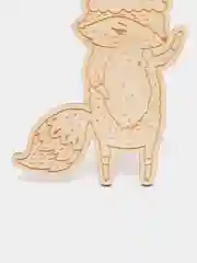 Коричневый набор новогодних деревянных игрушек на ёлку