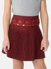 Бордовый юбка школьная
