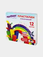 Пластилин классический ЮНЛАНДИЯ "ЮНЫЙ ВОЛШЕБНИК", 12 цветов, 240 г, СО СТЕКОМ, 106506