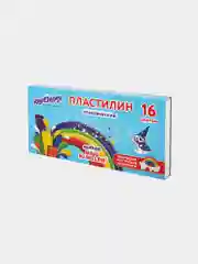 Пластилин классический ЮНЛАНДИЯ "ЮНЫЙ ВОЛШЕБНИК", 16 цветов, 240 грамм, стек