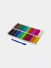 Пластилин мягкий восковой BRAUBERG KIDS, 18цв., 270г, со стеком, 106497
