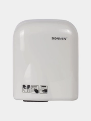 Сушилка для рук SONNEN HD-165, 1650 Вт, пластиковый корпус, белая, 604191