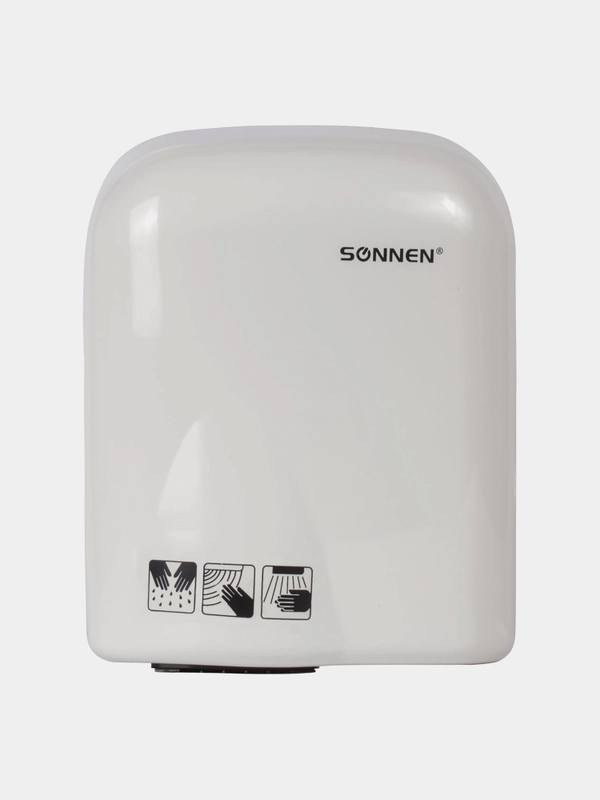 Сушилка для рук SONNEN HD-165, 1650 Вт, пластиковый корпус, белая, 604191
