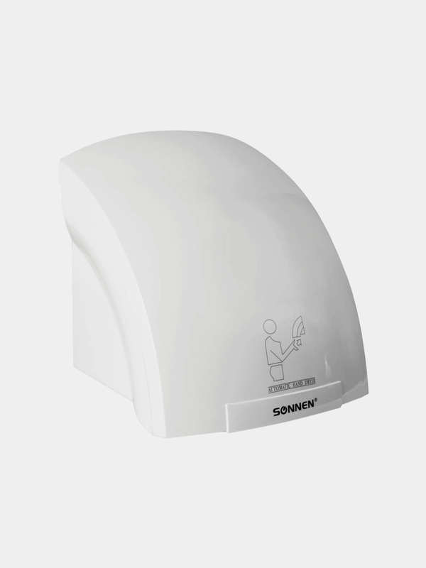 Сушилка для рук SONNEN HD-688, 2000 Вт, пластиковый корпус, белая, 604192