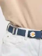 Темно-синий женский ремень без пряжки "Daisy Denim"