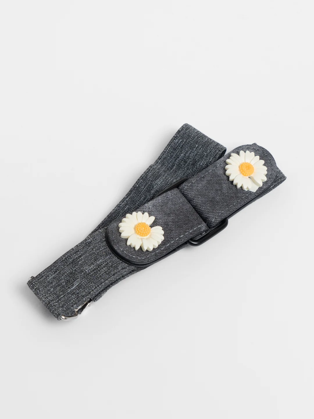 Серый женский ремень без пряжки "Daisy Denim"