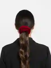 Индиго резинка для волос бархатная