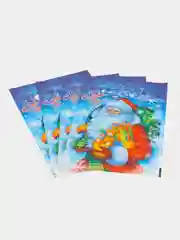 Индиго пакет "Новый Год", с вырубной ручкой, 20 х 30 в наборе 5 штук