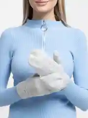 Серый варежки женские утепленные