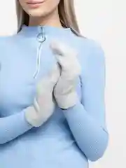 Серый варежки женские утепленные