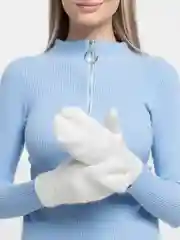 Белый варежки женские утепленные