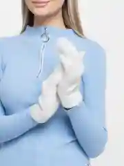 Белый варежки женские утепленные