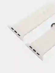 Белый силиконовый ремешок Ocean band 8 Ultra для смарт-часов Apple Watch, 44-45 мм